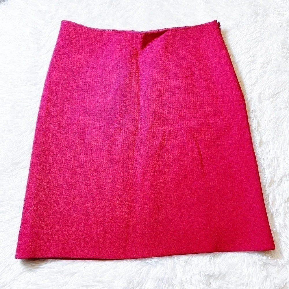 Moschino Cheap and Chic Red Virgin Wool Pencil Skirt US SZ8